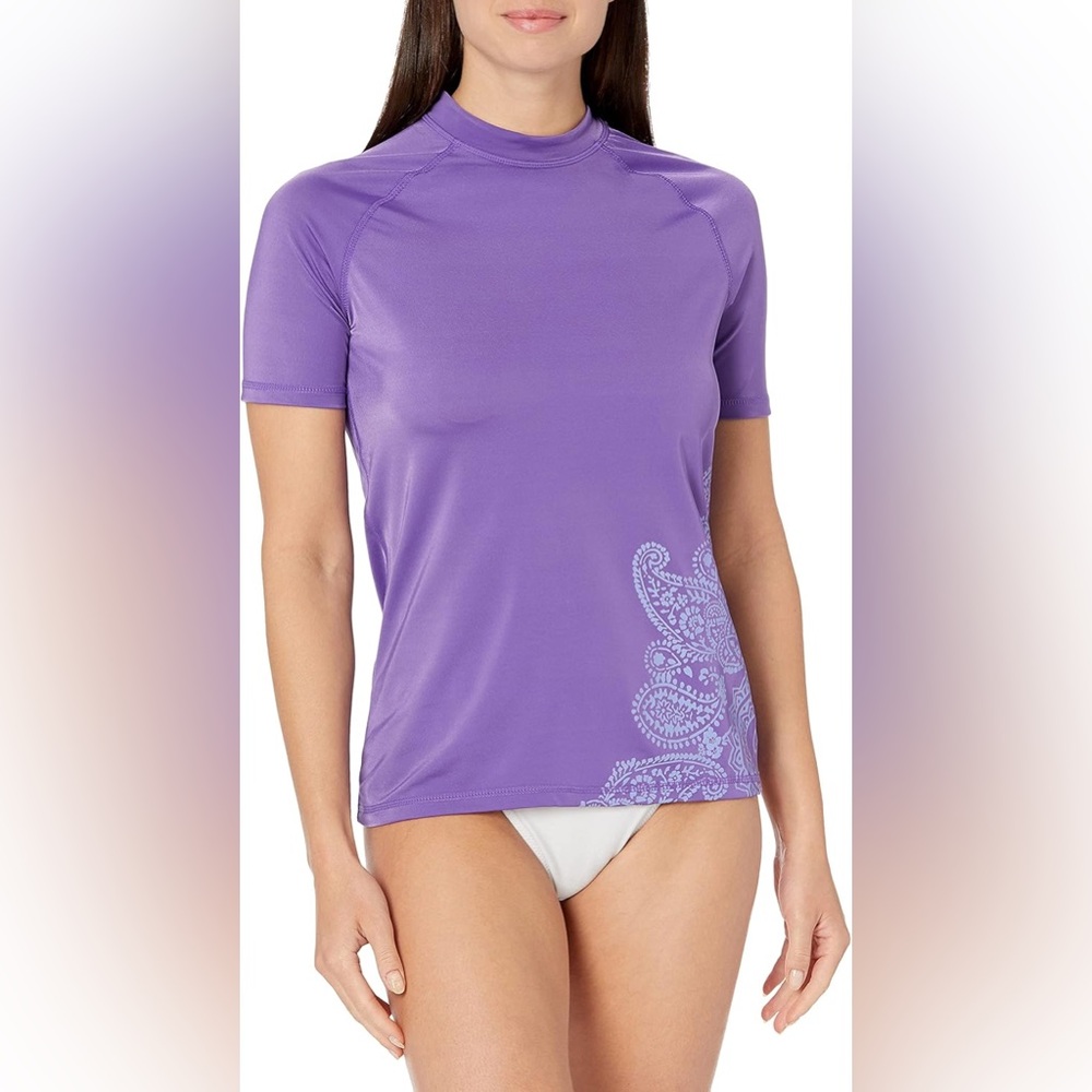 Kanu Surf Women's Breeze UPF 50+ Short Sleeved Active Rashguard Top Small